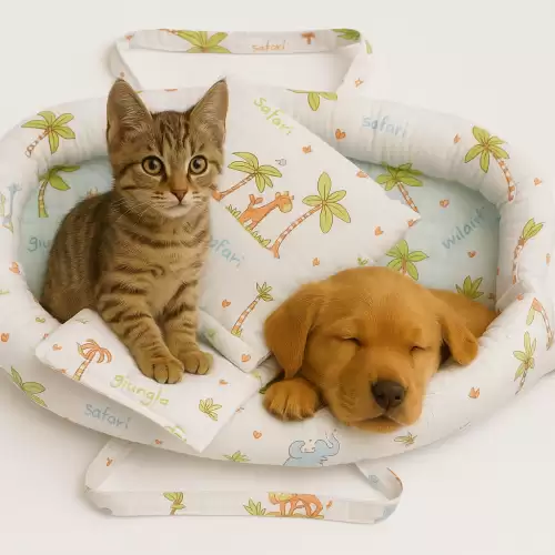 Culcus pentru caini si pisici de talie mica - model Jungle