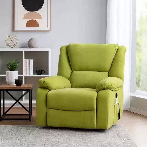 Fotoliu Cu Masaj Si Incalzire, Recliner Electric, Verde