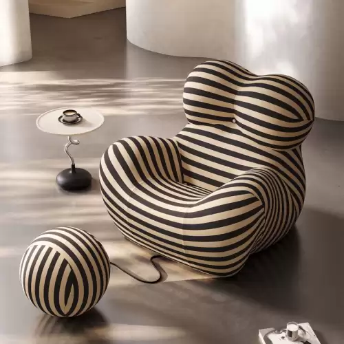 Fotoliu cu Sustinere Ergonomica SoftNest, Bej, Negru