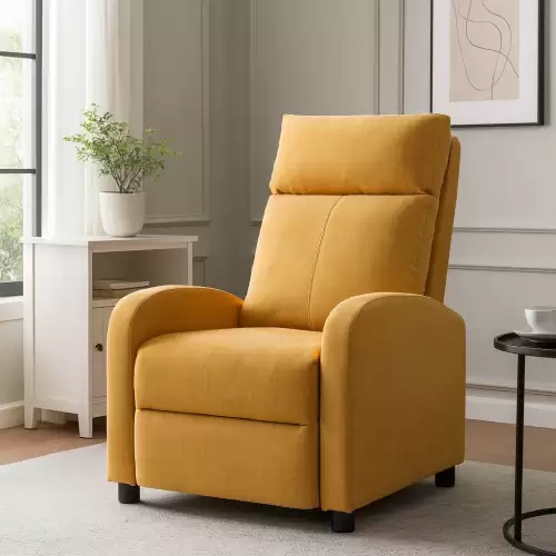 Fotoliu Recliner Premium, Confort Maxim, Design Elegant, Galben