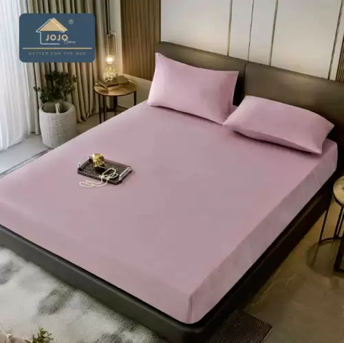 Husa de Pat cu Elastic din Catifea + 2 Fete de Perna, Moale si Eleganta