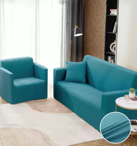Husa Elastica Pentru Canapea 2 Locuri - M - Jojo Home, Turquoise