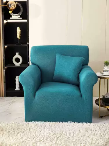 Husa Elastica Pentru fotoliu cu brate, Jojo Home, Turquoise