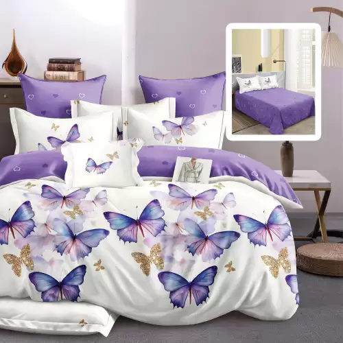 Lenjerie de pat finet 6 piese (violete)