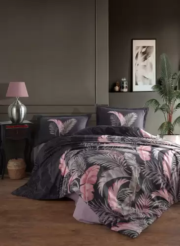 Lenjerie de pat ranforce clasy king size (hena v1)