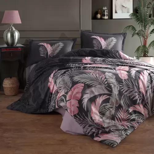 Lenjerie de pat ranforce clasy king size (hena)