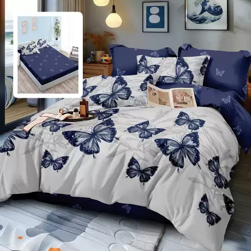 Lenjerie finet 6 piese cu husa - 160x200 si 180x200 (beta-vh)