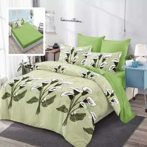 Lenjerie finet 6 piese cu husa - 160x200 si 180x200 (hf6p207)