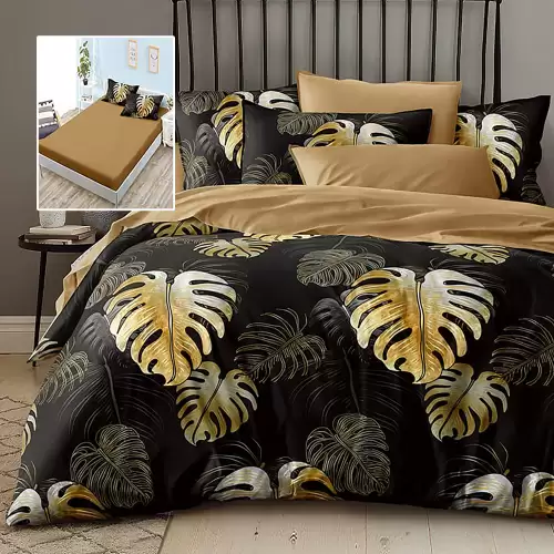 Lenjerie finet 6 piese cu husa - 160x200 si 180x200 (hf6p235)