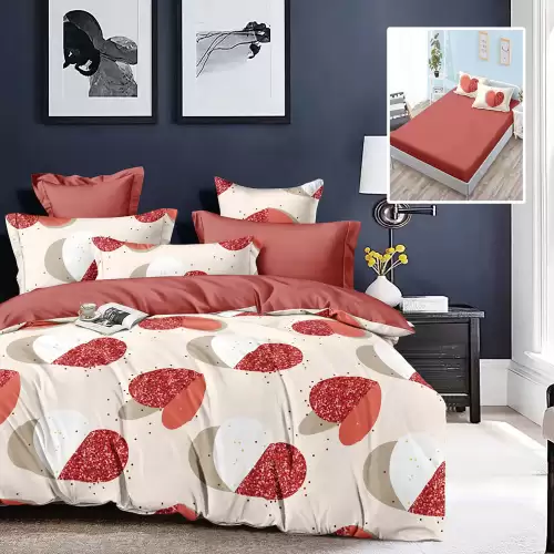 Lenjerie finet 6 piese cu husa - 160x200 si 180x200 (hf6p241)