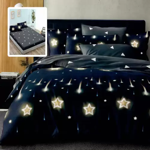 Lenjerie finet 6 piese cu husa - 160x200 si 180x200 (hf6p263)