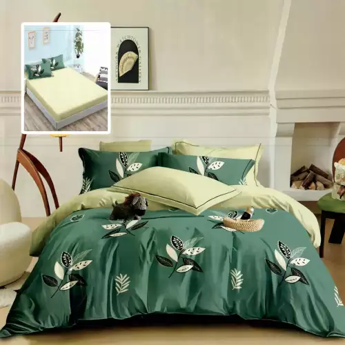 Lenjerie finet 6 piese cu husa - 160x200 si 180x200 (hf6p266)