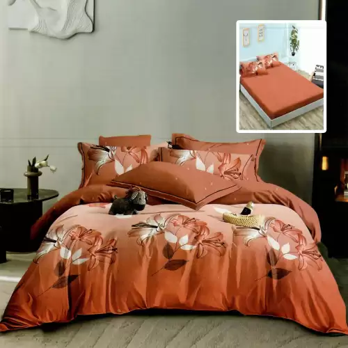 Lenjerie finet 6 piese cu husa - 160x200 si 180x200 (hf6p268)