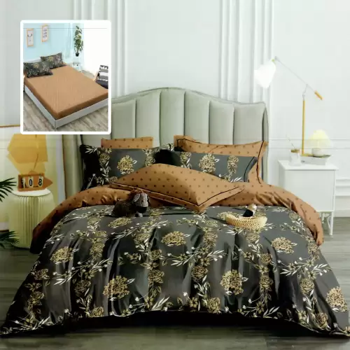 Lenjerie finet 6 piese cu husa - 160x200 si 180x200 (hf6p269)