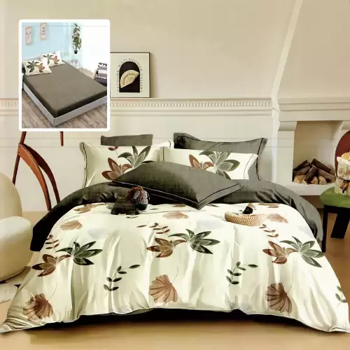 Lenjerie finet 6 piese cu husa - 160x200 si 180x200 (hf6p271)