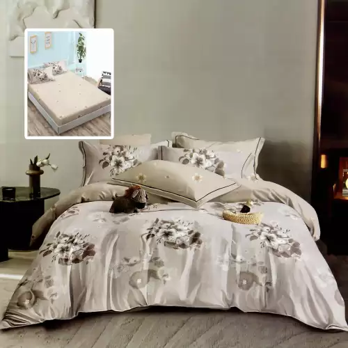 Lenjerie finet 6 piese cu husa - 160x200 si 180x200 (hf6p277)