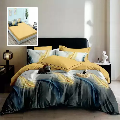 Lenjerie finet 6 piese cu husa - 160x200 si 180x200 (hf6p288)