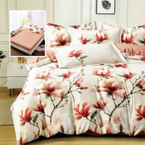 Lenjerie finet 6 piese cu husa - 160x200 si 180x200 (hf6p298)