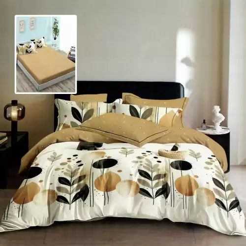 Lenjerie finet 6 piese cu husa - 160x200 si 180x200 (hf6p304)