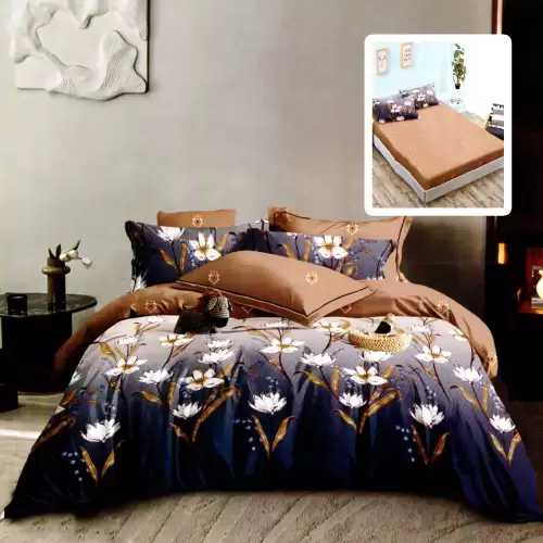 Lenjerie finet 6 piese cu husa - 160x200 si 180x200 (m533-vh)