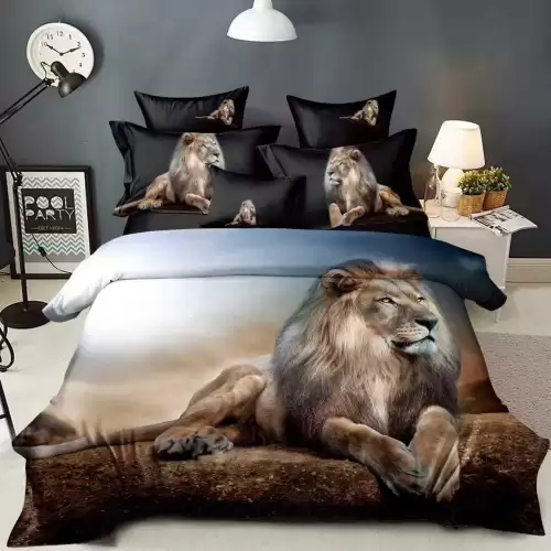 Lenjerie pat dublu, FINET, 6 piese, IDENTICA CU POZA, Bej, Leu