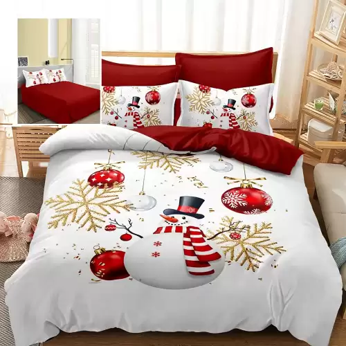 Lenjerie pat finet 3d 6 piese craciun f-xmas89