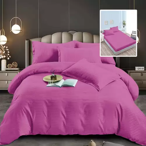 Lenjerii de pat damasc-policoton 6 piese cu husa (6dph28)