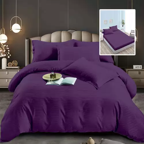 Lenjerii de pat damasc-policoton 6 piese cu husa (6dph33)