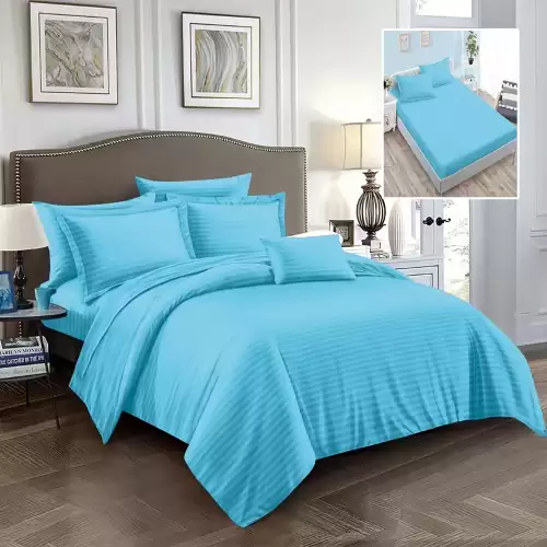 Lenjerii de pat damasc-policoton 6 piese cu husa (6dph5)