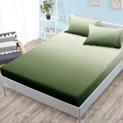 (OFERTA 3 la 159 Lei) Cearsaf cu elastic, FINET, 180x200cm, 2 fete de perne 50x70cm, Verde, degrade