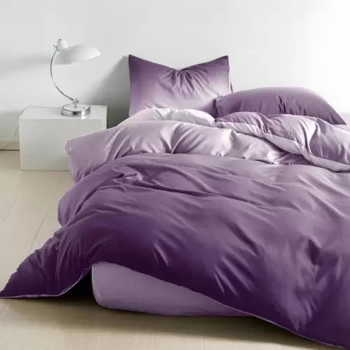 (OFERTA 3 la 199 Lei) Lenjerie pat 1 PERSOANA, FINET, 4 piese, Mov