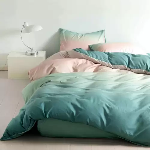 (OFERTA 3 la 199 Lei) Lenjerie pat 1 PERSOANA, FINET, 4 piese, Verde