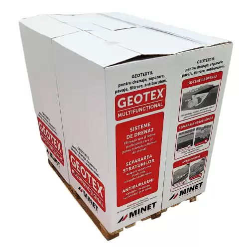 Pachet 96 x Folie membrana geotextil Geotex multifunctional, 100gr/mp, latime 1 m, lungime 12m/rola, suprafata 12mp/rola, suprafata totala 1152 mp