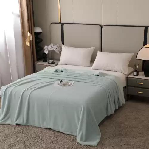 Patura Premium, 200x230cm, cu Blanita Shorthair si Cocolino, cu Fermoar, Menta – Lux, Caldura & Versatilitate!