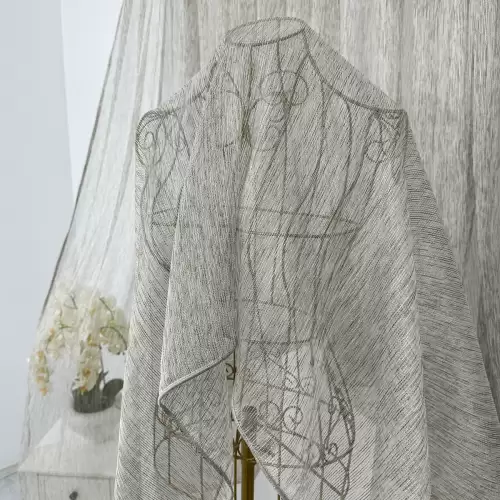 Perdea Celik tip in si matase, Alb cu Bej nisipiu, 140cm latime x 260cm inaltime, cu rejansa pt bara