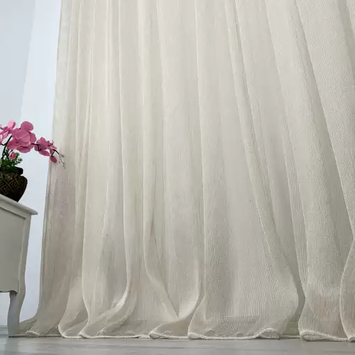 Perdea Celik tip in si matase, Bej Gold, 140cm latime x 260cm inaltime, cu rejansa pt bara