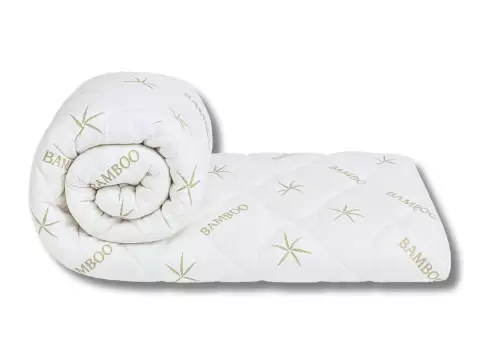 Pilota matlasata Bambus Confort Somnart, 200x220 cm, 350 g, microfibra, primavara-toamna