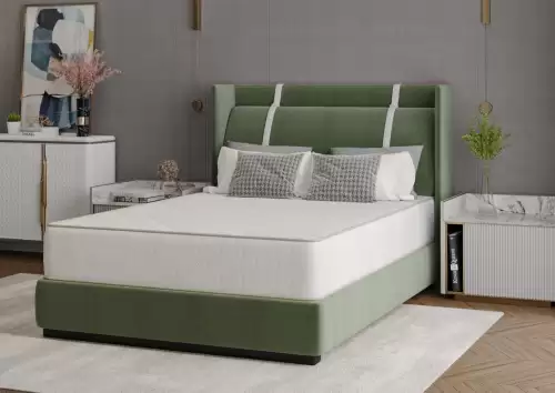 Saltea cu arcuri SomnART LETTO 180x200, înălțime 22 cm, ortopedică, husă matlasată, duritate medie-tare