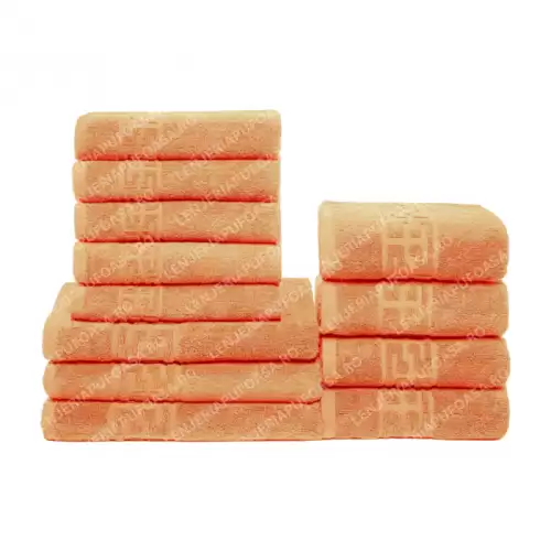 Set 12 Prosoape Maini Fata Corp, Bumbac 100%, 550g m ² - Portocaliu