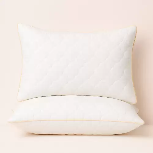 Set 2 perne Matlasate UltraSonic, dreptunghiulare 50x70 cm, Alb, Fabricate in Romania