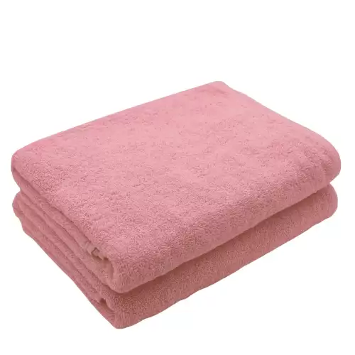 Set 2 prosoape de corp bumbac 100%, 600gsm, Somnart, 70x140cm, roz