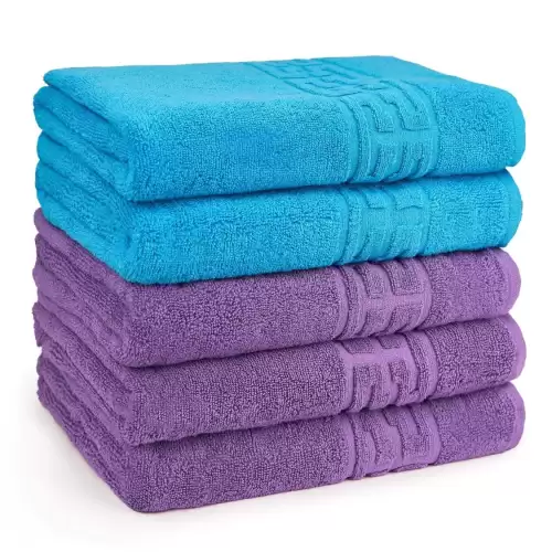 Set 5 Prosoape Baie, Bumbac 100% - Bleu   Mov