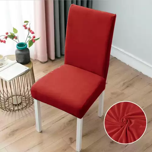 Set 6 huse universale pentru scaun, ELASTICE, Rosu