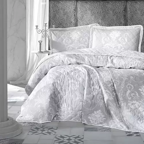 Set cuvertura de pat dublu, 3 piese, Bumbac 100%, 240x260cm, Clasy, ALONE V1