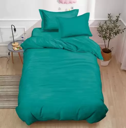 Set lenjerie pat 1 persoana 4 piese Damasc 140x200 cm elastic