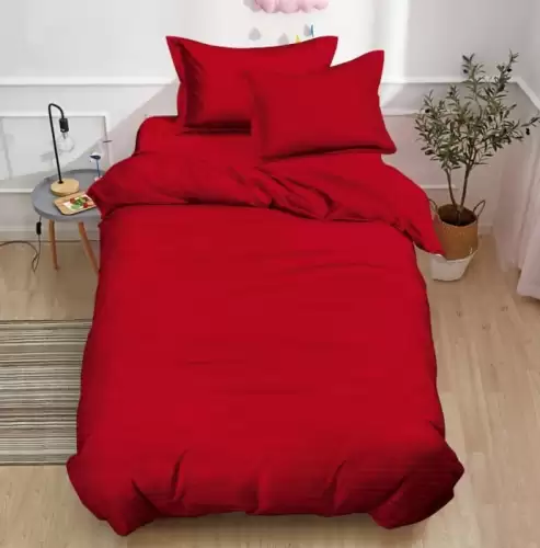 Set lenjerie pat 1 persoana 4 piese Damasc 140x200 cm elastic