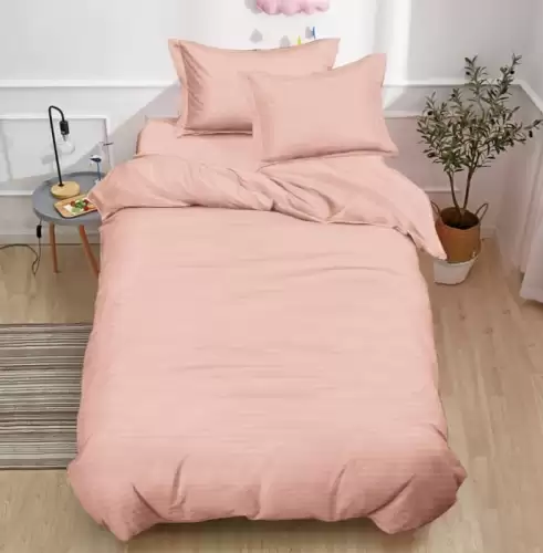 Set lenjerie pat 1 persoana 4 piese Damasc 140x200 cm elastic