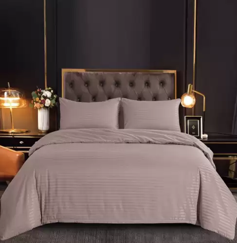 Set Lenjerie Pat Dublu, 4 Piese, Bumbac Damasc, Fara Elastic